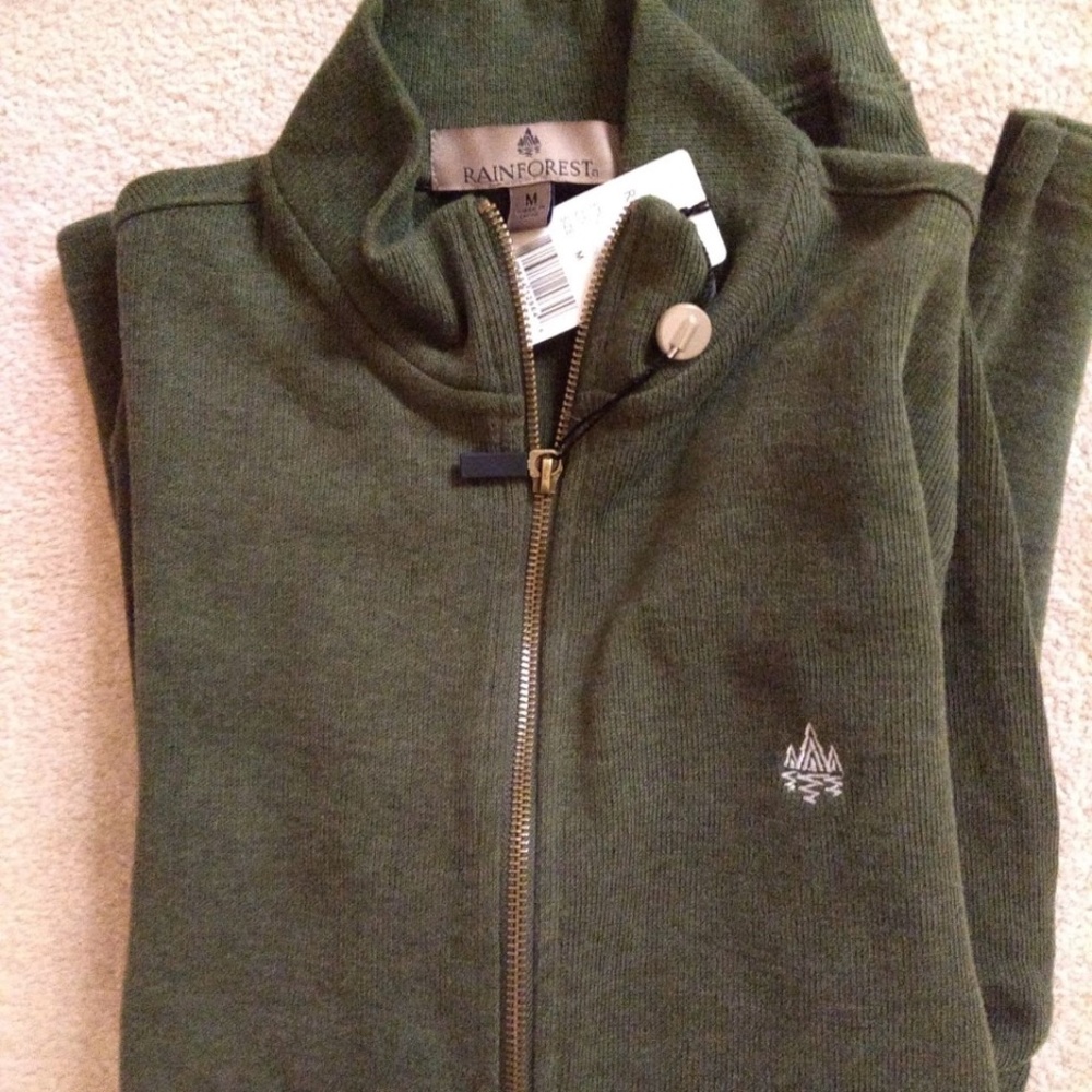 Men's Full Zip Rainforest Sweater